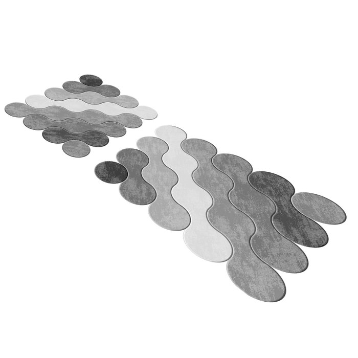 Mijölnir Juego de Alfombrillas de Baño Gris de 2 Piezas con Base Antideslizante Mijölnir Juego de Alfombrillas de Baño Gris de 2 Piezas con Base Antideslizante